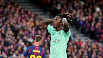 Nico Williams, en el Camp Nou.
