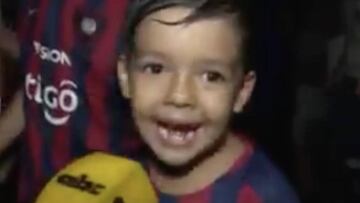 Gabrielito emocionado por Cerro Porteño