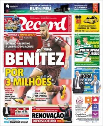 Portadas de la prensa mundial