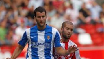 Agirretxe, con la Real.