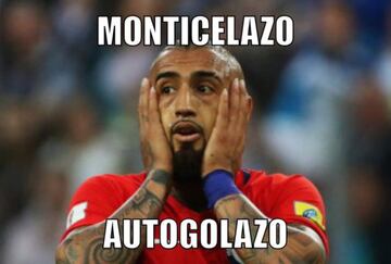 Los memes se ensañaron con Vidal tras la derrota