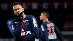 Neymar celebra un gol con el PSG.