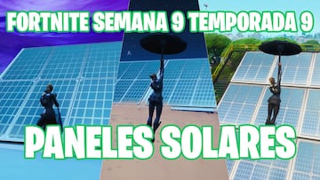 Fortnite Battle Royale - Desafío de la Semana 9 de la Temporada 9: visita paneles solares en la nieve, el desierto, y la jungla