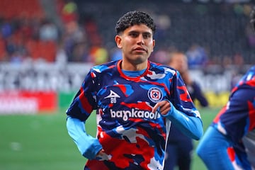 Carlos Vargas of Cruz Azul during the Quarter final first leg round match between Tijuana and Cruz Azul as part of the Liga BBVA MX, Torneo Apertura 2024 at Caliente Stadium on November 27, 2024 in Tijuana, Baja California, Mexico.