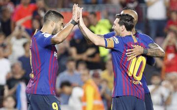 Luis Suarez and Leo Messi
