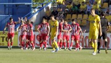 El Almería y el Alcorcón jugarán este domingo por una plaza en la segunda eliminatoria por el ascenso.