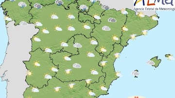 AEMET avisa sobre el inicio de semana: los lugares donde lloverá