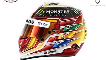 Lewis Hamilton rendirá tributo a su ídolo en el casco de 2017