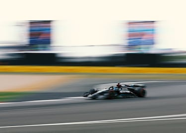 George Russell durante la clasificación del Gran Premio de Gran Bretaña de la Fórmula 1.