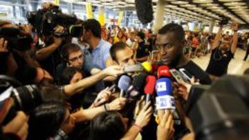 Llegada de Jackson Martínez a Madrid.