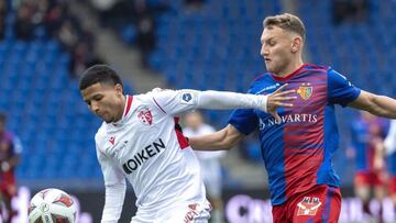 Marquinhos Cipriano en un partido ante el Basilea