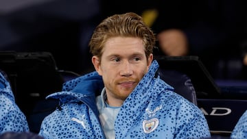 Kevin de Bruyne durante un partido de Premier League frente al Aston Villa.