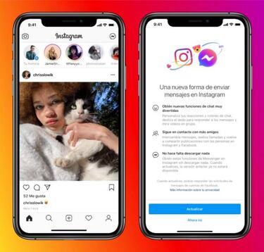Instagram y Messenger se fusionan: ¿Puedo seguir usando las dos apps?