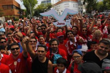 Color y belleza en la previa del duelo Argentina-Chile