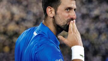 Novak Djokovic, tras ganar a Jaime Faria en el Open de Australia.