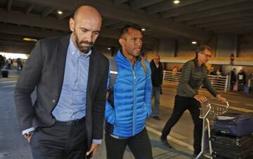 Walter Montoya on arrival in Seville.