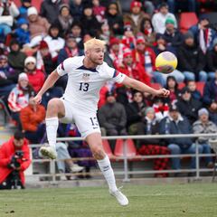 Duncan McGuire chased by English duo