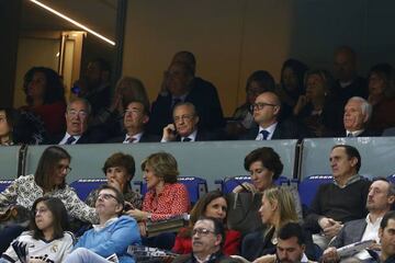 Florentino Pérez, en el palco del Real Madrid de baloncesto.