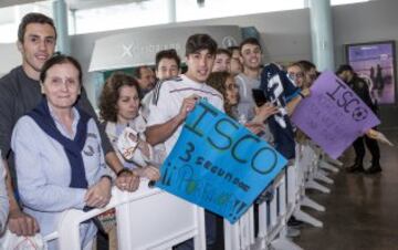 El Real Madrid, aclamado a su llegada a Vigo