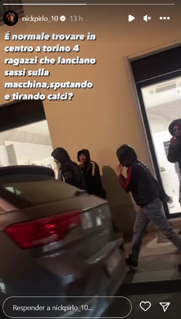 Atacan al hijo de Pirlo en Turín: “Nos tiraron piedras”