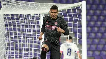 Casemiro, tras marcar en el Valladolid-Real Madrid.