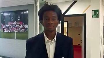 Juan Guillermo Cuadrado y el mensaje en el #JuventusDay