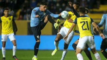 Gim&eacute;nez, durante el partido contra Ecuador.