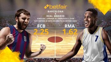 FC Barcelona vs. Real Madrid Baloncesto: horario, TV, estadísticas, clasificación y pronósticos