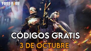 Free Fire, códigos gratis 3 de octubre