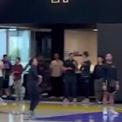 Luka Doncic drains half-court shot in first Lakers practice