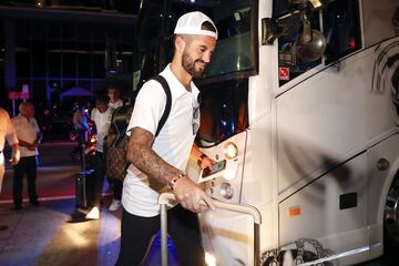 La llegada del Real Madrid a su hotel en Miami