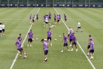 El primer entrenamiento del Real Madrid en Montreal