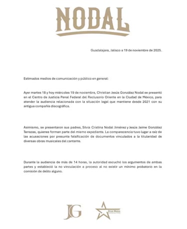 Qué pasó en la audiencia de Christian Nodal con Universal Music