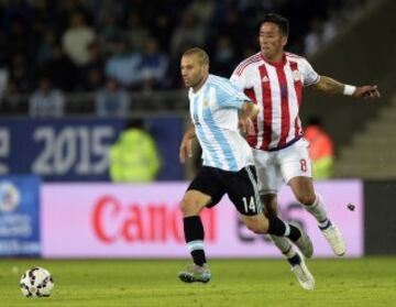 Argentina pasó en el primer lugar del Grupo B. Empató ante Paraguay y venció a Uruguay y a Jamaica.