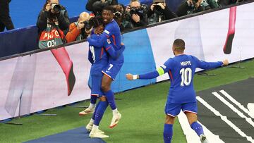 Kylian Mbappé, Michael Olise y Ousmane Dembélé, el tridente de Francia que supera los 400 millones de euros.