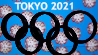 Japanese organisers and the International Olympic Committee (IOC) decided today that the Tokyo Olympic Games would start on July 23, 2021, and run until Aug 8, 2021 FILE PHOTO: A 3D printed Olympics logo is seen in front of displayed "Tokyo 2021" words in