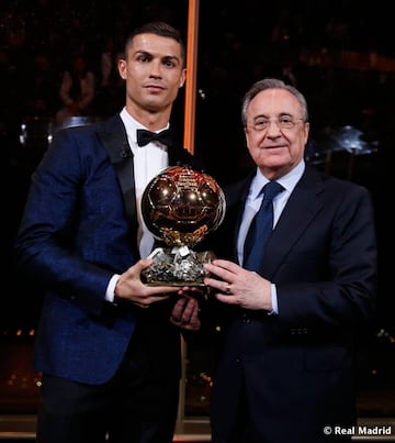 Cristiano Ronaldo with Florentino Pérez.