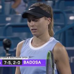 Badosa no terminó el partido de cuartos contra Plisková en Cincinnati