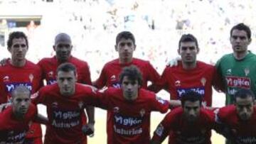 <b>ALEGRÍA. </b>Los jugadores del Sporting celebraron el sábado el gol que le marcaron al Málaga.