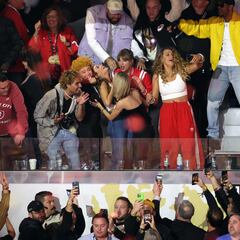 Taylor Swift hits the shots and sings along to own song in Las Vegas nightclub to celebrate Chiefs’ Super Bowl win