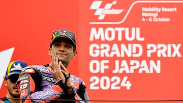 Jorge Martín en el podio de Motegi.