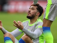 Soccer Football - Premier League - Nottingham Forest v Manchester City - The City Ground, Nottingham, Britain - December 27, 2025 Manchester City's Rayan Cherki celebrates scoring their second goal REUTERS/Chris Radburn EDITORIAL USE ONLY. NO USE WITH UNAUTHORIZED AUDIO, VIDEO, DATA, FIXTURE LISTS, CLUB/LEAGUE LOGOS OR 'LIVE' SERVICES. ONLINE IN-MATCH USE LIMITED TO 120 IMAGES, NO VIDEO EMULATION. NO USE IN BETTING, GAMES OR SINGLE CLUB/LEAGUE/PLAYER PUBLICATIONS. PLEASE CONTACT YOUR ACCOUNT REPRESENTATIVE FOR FURTHER DETAILS..