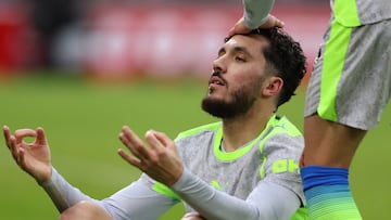 Soccer Football - Premier League - Nottingham Forest v Manchester City - The City Ground, Nottingham, Britain - December 27, 2025 Manchester City's Rayan Cherki celebrates scoring their second goal REUTERS/Chris Radburn EDITORIAL USE ONLY. NO USE WITH UNAUTHORIZED AUDIO, VIDEO, DATA, FIXTURE LISTS, CLUB/LEAGUE LOGOS OR 'LIVE' SERVICES. ONLINE IN-MATCH USE LIMITED TO 120 IMAGES, NO VIDEO EMULATION. NO USE IN BETTING, GAMES OR SINGLE CLUB/LEAGUE/PLAYER PUBLICATIONS. PLEASE CONTACT YOUR ACCOUNT REPRESENTATIVE FOR FURTHER DETAILS..