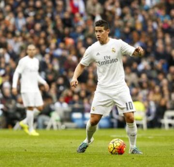 3. James. El fichaje del colombiano fichó por el Real Madrid en el verano del 2014 por seis temporadas, siendo su coste de 80 millones de euros, incluidos objetivos.