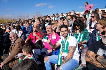 Aficionados del Quintanar disfrutando del partido de Copa frente al Girona.