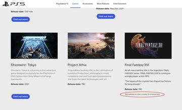 Final Fantasy XVI, este miércoles 7 de abril en el portal oficial de PlayStation: “No disponible en otras consolas por tiempo limitado”.