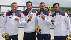 Marcus Cooper, Sa&uacute;l Craviotto, Carlos Ar&eacute;valo y Rodrigo Germade.