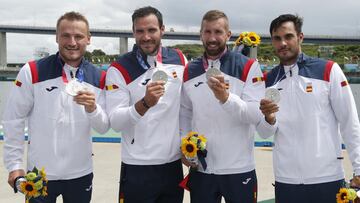 Marcus Cooper, Sa&uacute;l Craviotto, Carlos Ar&eacute;valo y Rodrigo Germade.