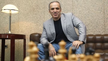 El ajedrecista ruso Garry Kasparov posa para una entrevista con AS en el año 2009.