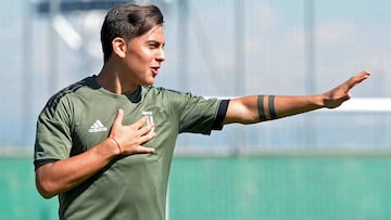 Paulo Dybala, jugador de la Juventus, durante el entrenamiento.